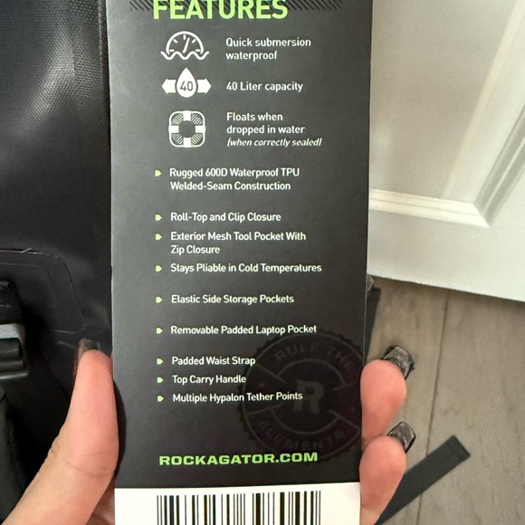 KODIAK Blackout 40-Liter TPU extreme weather Waterproof Backpack NEW - Picture 3 of 6